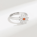 Daisy Adjustable Flower Rings / 925 Sterling Silver view 6