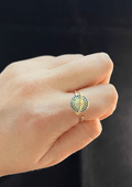 Bailey Gold Disc Ring / Stainless Steel view 4