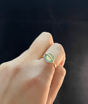 Bailey Gold Disc Ring / Stainless Steel - Nina Kane Jewellery