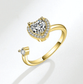 Carmina Spinning Gold Heart Ring / Stainless Steel view 1