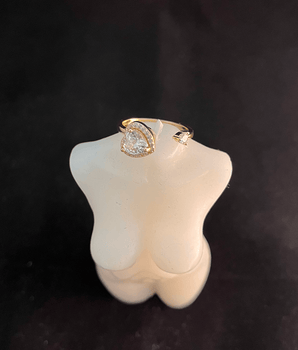 Carmina Spinning Gold Heart Ring / Stainless Steel - Nina Kane Jewellery