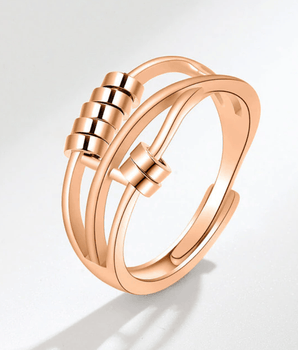 Clara Rose Gold Spinning Ring / Stainless Steel - Nina Kane Jewellery