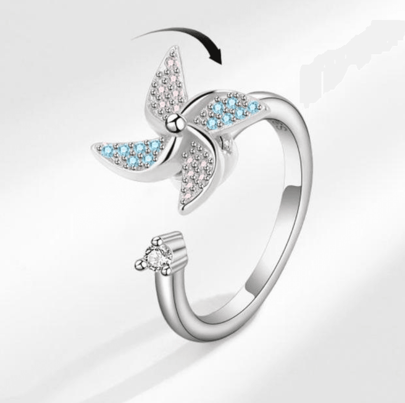 Coco Spinning Four Leaf Ring / 925 Sterling Silver