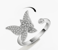 Delilah Spinning Butterfly Ring / Stainless Steel view 1