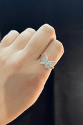 Delilah Spinning Butterfly Ring / Stainless Steel view 2