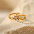 Elodie Princess Adjustable Ring / 18K Gold Plated view 2