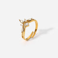 Elodie Princess Adjustable Ring / 18K Gold Plated view 1