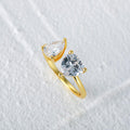 Esme Two Stone Adjustable Ring / 925 Sterling Silver view 1