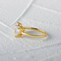 Esme Two Stone Adjustable Ring / 925 Sterling Silver view 2