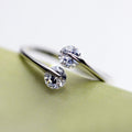 Evelyn Double Stone Ring / 925 Sterling Silver view 1