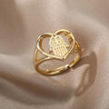 Fatima Heart Shaped Ring / Stainless Steel view 2