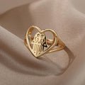 Fatima Heart Shaped Ring / Stainless Steel view 3