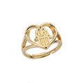 Fatima Heart Shaped Ring / Stainless Steel view 6