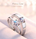 Forever Love Couple Rings / 925 Sterling Silver view 1
