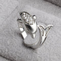Irina Dolphin Adjustable Ring / 925 Sterling Silver view 2