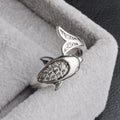 Irina Dolphin Adjustable Ring / 925 Sterling Silver view 4