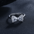 Leila Silver Diamond Bow Rings / 925 Sterling Silver view 3