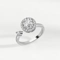 Olivia Round Diamond Spinner Ring / 925 Sterling Silver view 1