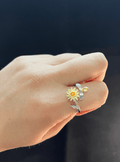 Samantha Silver Daisy & Bee Ring / Stainless Steel view 5