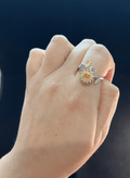 Samantha Silver Daisy & Bee Ring / Stainless Steel view 6