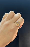 Samantha Silver Daisy & Bee Ring / Stainless Steel view 4