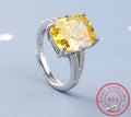 Tabitha Citrine Moissanite Ring / 925 Sterling Silver view 2