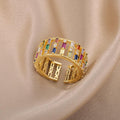 Tallulah Geometric Rainbow Ring / Stainless Steel view 4