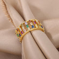 Tallulah Geometric Rainbow Ring / Stainless Steel view 5