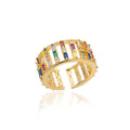 Tallulah Geometric Rainbow Ring / Stainless Steel view 6