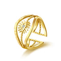 Thalia Evil Eye Repellent Ring / 14K Gold Plated view 4