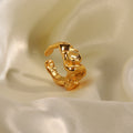 Milla Crumpled Chunky Ring / 18K Gold Plated view 4