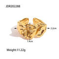 Milla Crumpled Chunky Ring / 18K Gold Plated view 8
