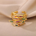 Porter Crossed Hands Ring / Stainless Steel view 7