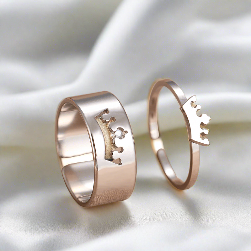 2 in 1 Adjustable Crown Rings / Stainless Steel