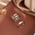 2 in 1 Adjustable Crown Rings / Stainless Steel view 3