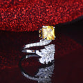 Louella Royal Leaf Diamond Rings / 925 Sterling Silver view 6